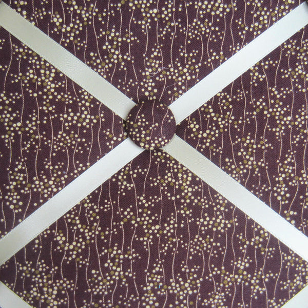 11"x14" Memory Board or Bow Holder-Brown & Green Floral - Hold It!