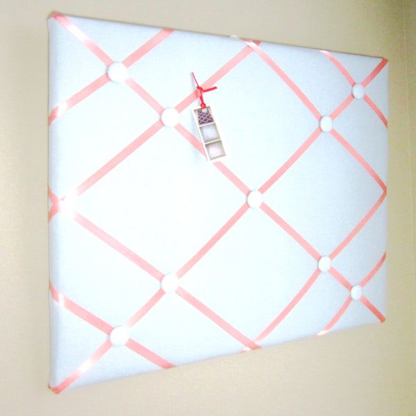 16"x20" Memory Board or Bow Holder-Baby Blue & Coral