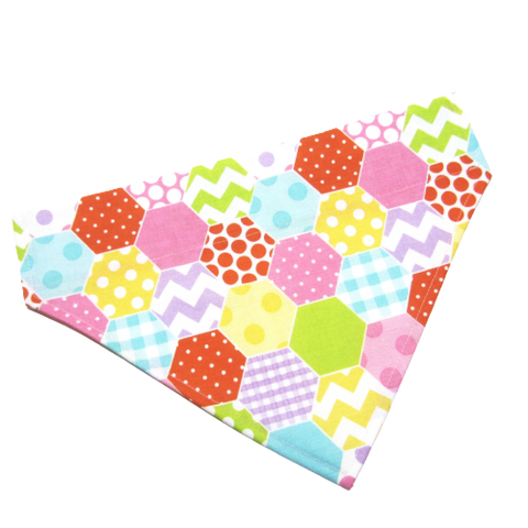 Easter Geometric Print Pet Bandana-4 Sizes Fits Over Collar - Hold It!