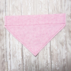 Hot Pink Swirl Dot Pet Bandana-4 Sizes Fits Over Collar - Hold It!