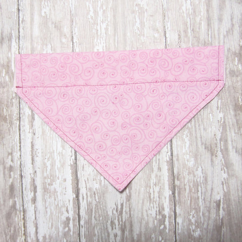 Hot Pink Swirl Dot Pet Bandana-4 Sizes Fits Over Collar