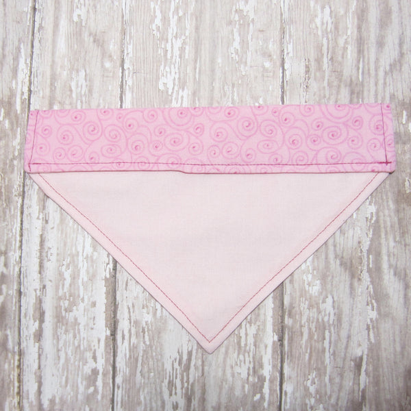 Hot Pink Swirl Dot Pet Bandana-4 Sizes Fits Over Collar - Hold It!