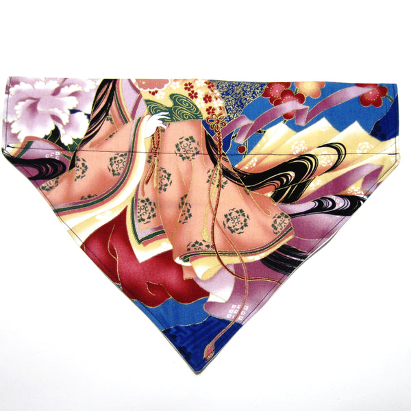 Asian Print Pet Bandana-4 Sizes Fits Over Collar