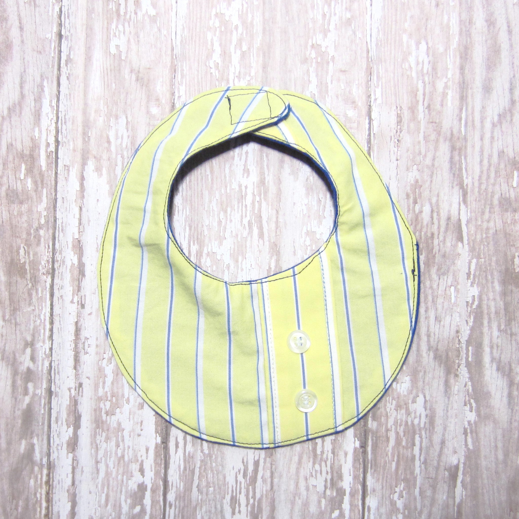Yellow & Royal Blue Stripe Drool Bib