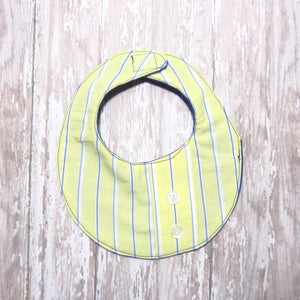 Yellow & Royal Blue Stripe Drool Bib