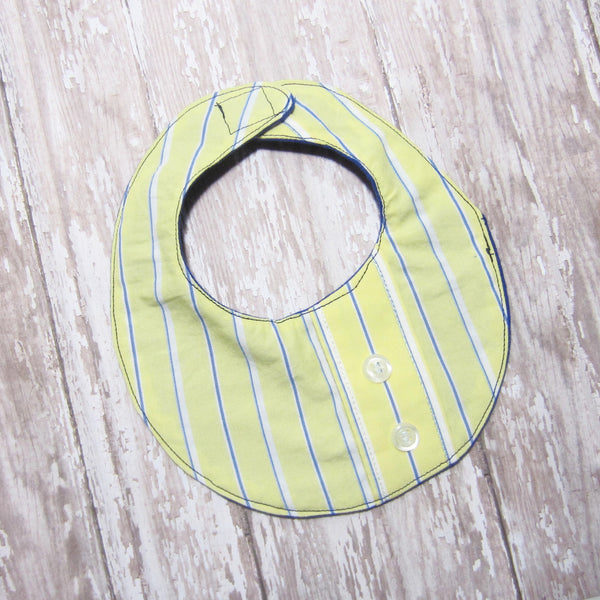 Yellow & Royal Blue Stripe Drool Bib