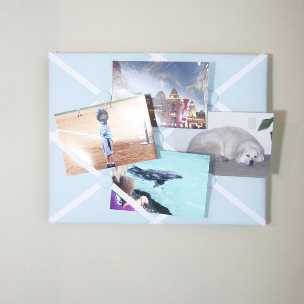 11"x14"  Memory Board or Bow Holder-Light Blue & White