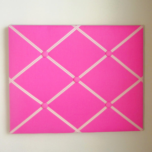 16"x20"  Hot Pink Memory Board or Bow Holder-You Choose Ribbon Color