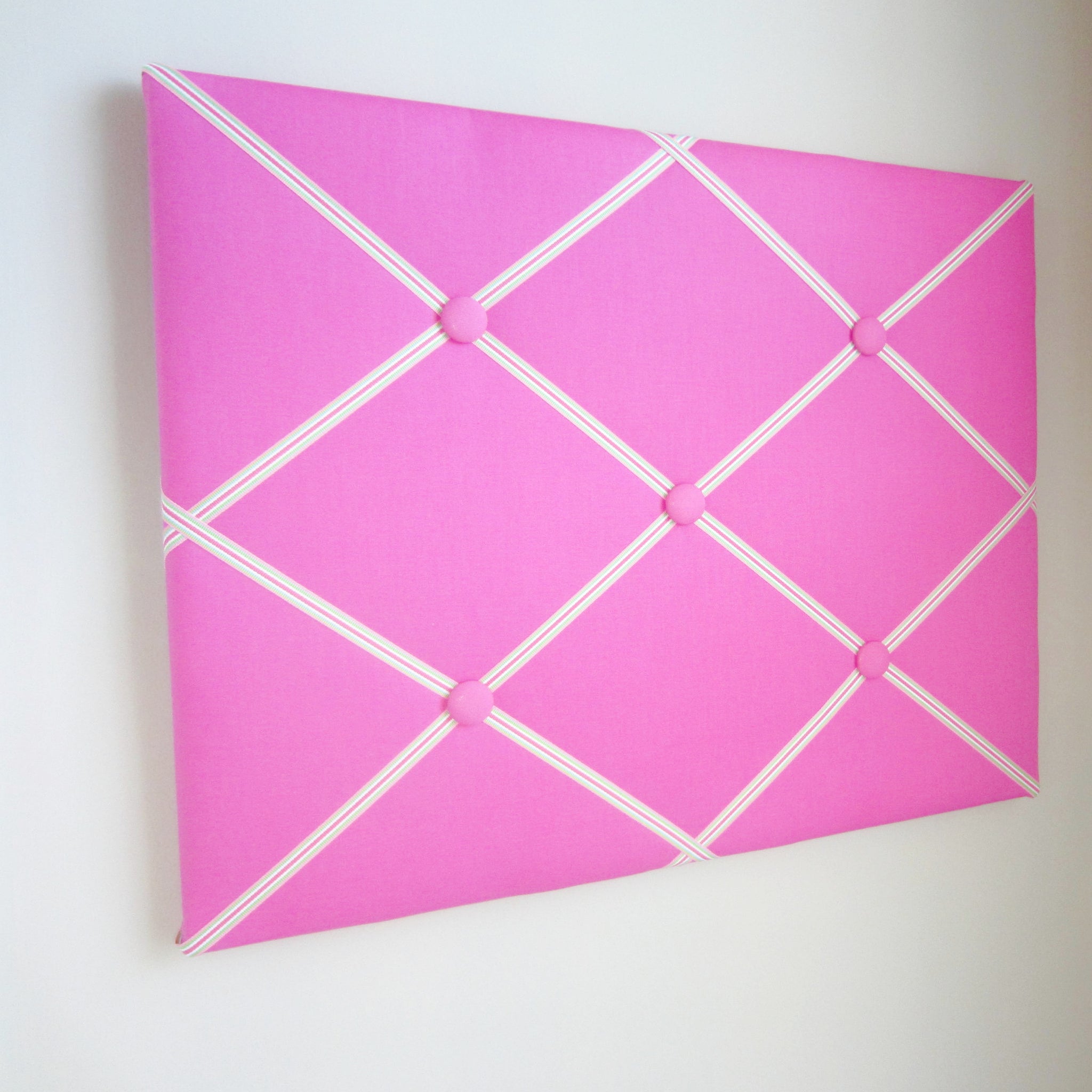 16"x20"  Hot Pink Memory Board or Bow Holder-You Choose Ribbon Color