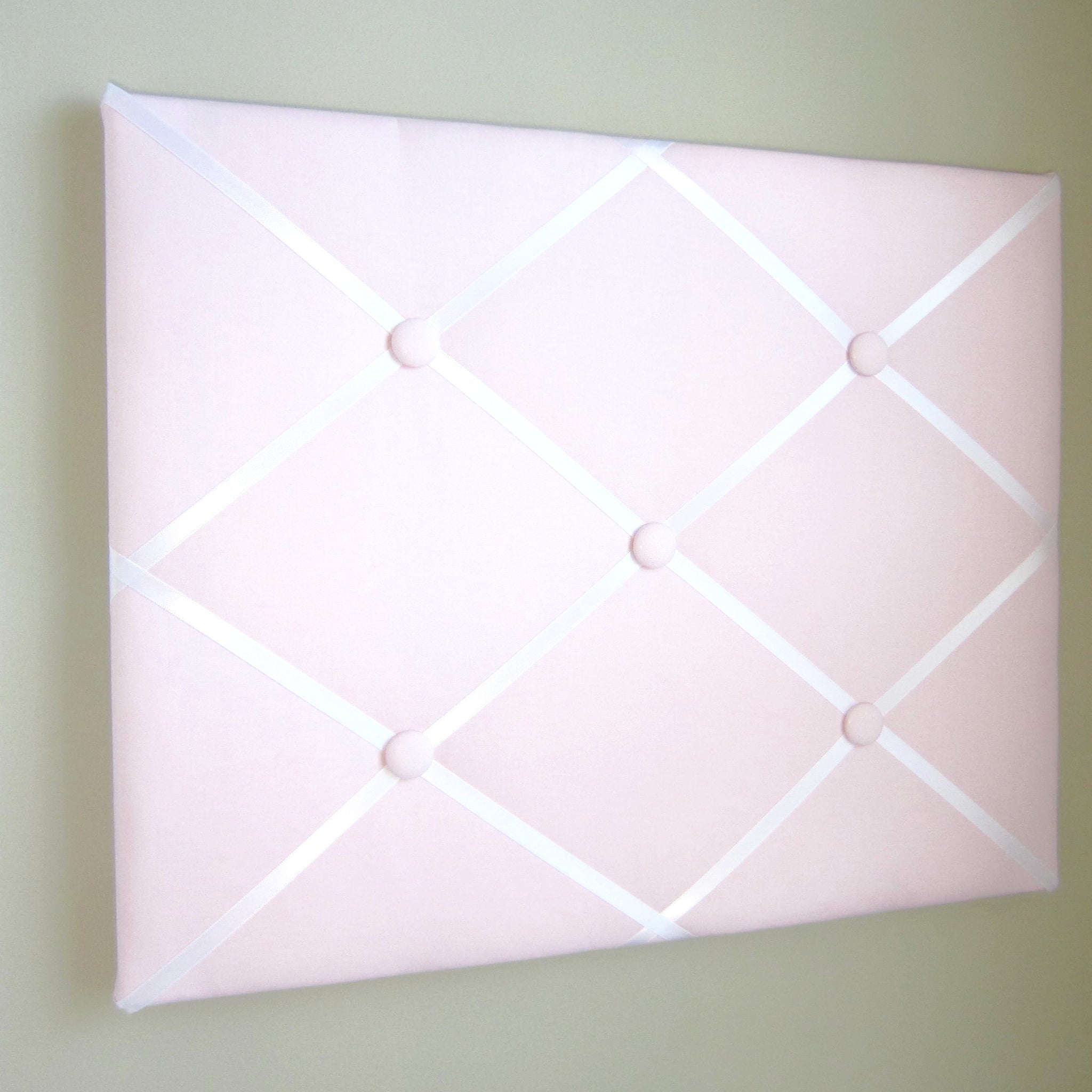 16"x20"  Light Pink Memory Board or Bow Holder-You Choose Satin Ribbon Color