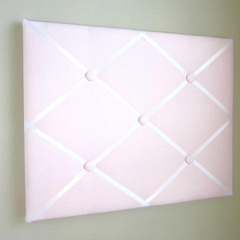 16"x20"  Light Pink Memory Board or Bow Holder-You Choose Satin Ribbon Color