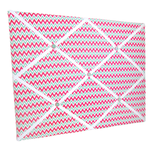 16"x20"  Memory Board or Bow Holder-Red & Green Chevron