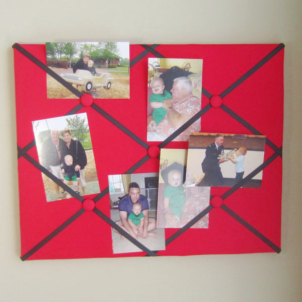 16"x20"  Red Memory Board or Bow Holder-You Choose Ribbon Color