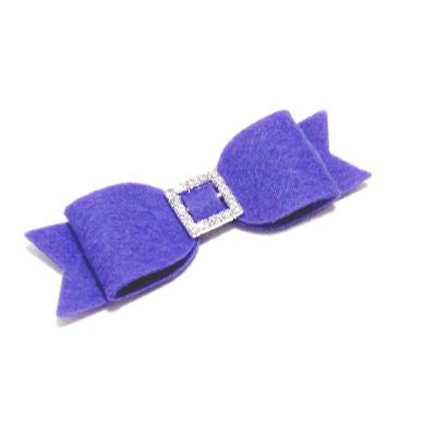 Felt and Rhinestone Tuxedo Bow Hair Clip - Hold It!