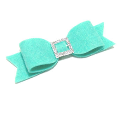 Felt and Rhinestone Tuxedo Bow Hair Clip - Hold It!
