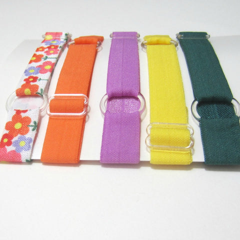 Adjustable Elastic Headband-Set of 5 Multi Floral - Hold It!