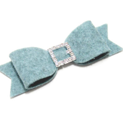 Felt and Rhinestone Tuxedo Bow Hair Clip - Hold It!