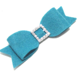Felt and Rhinestone Tuxedo Bow Hair Clip - Hold It!