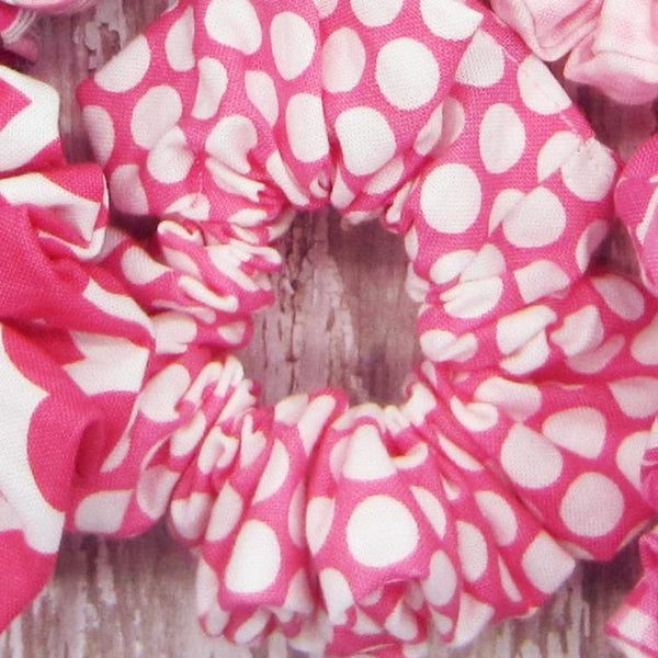 Set of 3 Pink Scrunchies