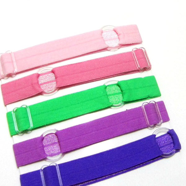 Adjustable Elastic Headband-Set of 5 Pink, Green & Purple - Hold It!