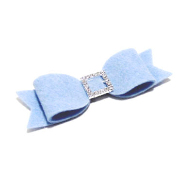 Felt and Rhinestone Tuxedo Bow Hair Clip - Hold It!