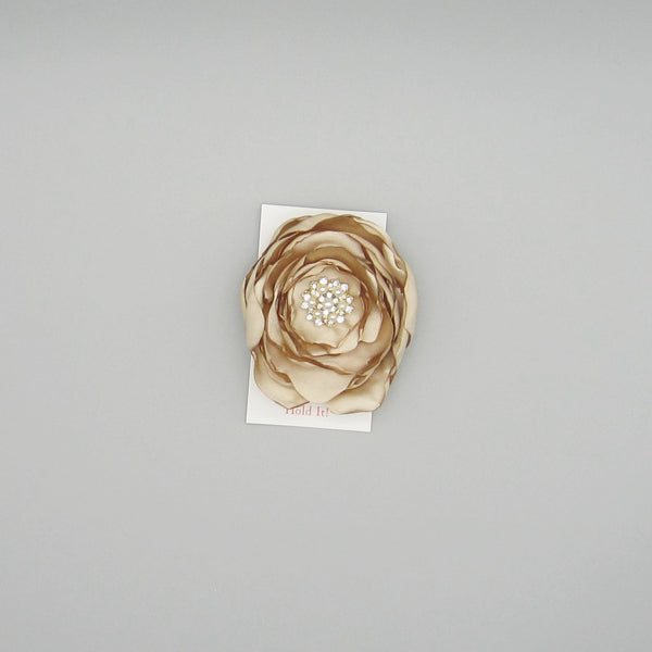 Clearance! Satin Fabric Flower Ponytail Holder-Available in 4 Colors!