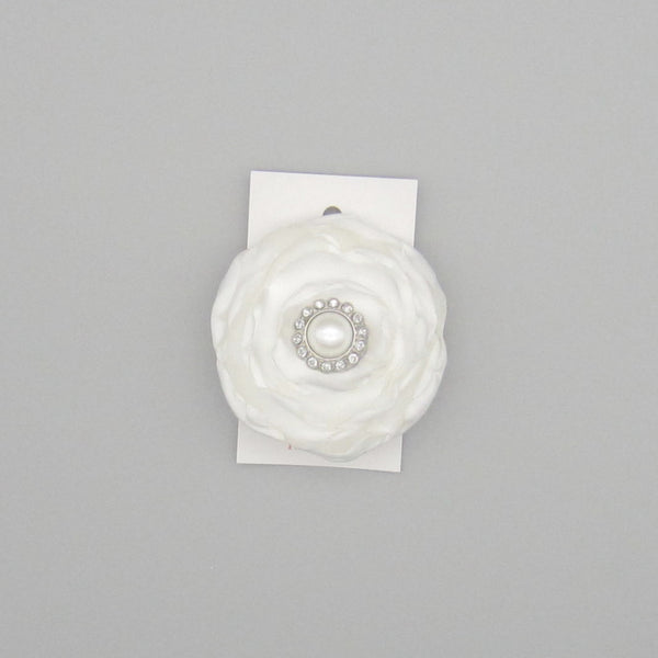 Clearance! Satin Fabric Flower Ponytail Holder-Available in 4 Colors!