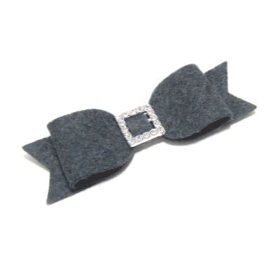 Felt and Rhinestone Tuxedo Bow Hair Clip - Hold It!