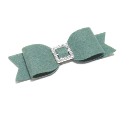 Felt and Rhinestone Tuxedo Bow Hair Clip - Hold It!