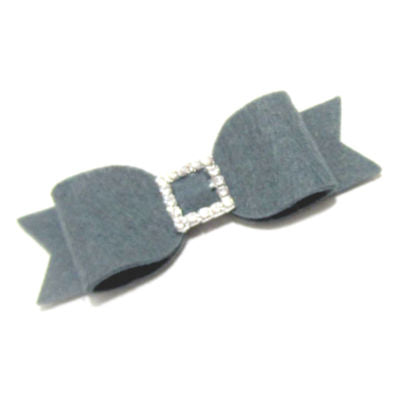 Felt and Rhinestone Tuxedo Bow Hair Clip - Hold It!