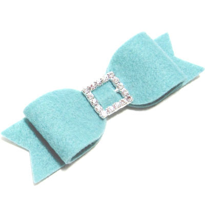 Felt and Rhinestone Tuxedo Bow Hair Clip - Hold It!