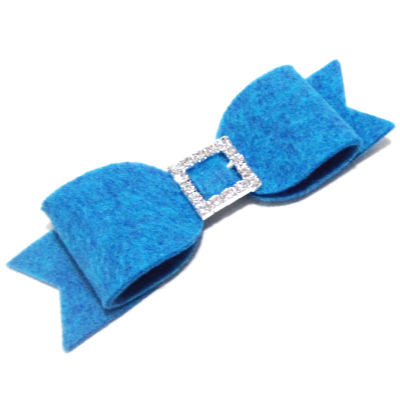Felt and Rhinestone Tuxedo Bow Hair Clip - Hold It!