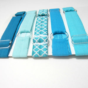 Adjustable Elastic Headband-Set of 5 Turquoise - Hold It!