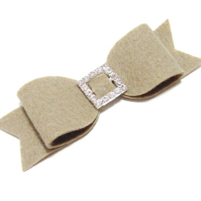 Felt and Rhinestone Tuxedo Bow Hair Clip - Hold It!