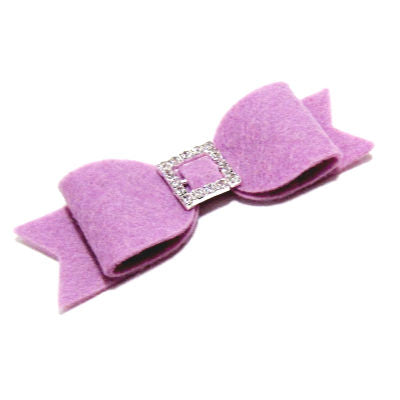Felt and Rhinestone Tuxedo Bow Hair Clip - Hold It!