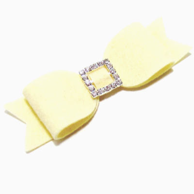 Felt and Rhinestone Tuxedo Bow Hair Clip - Hold It!
