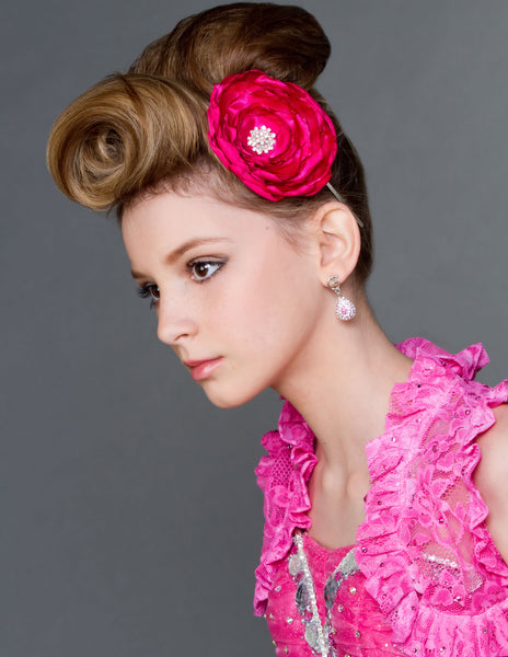 Satin Fabric Flower Metal Headband-Available in 30 Colors! - Hold It!